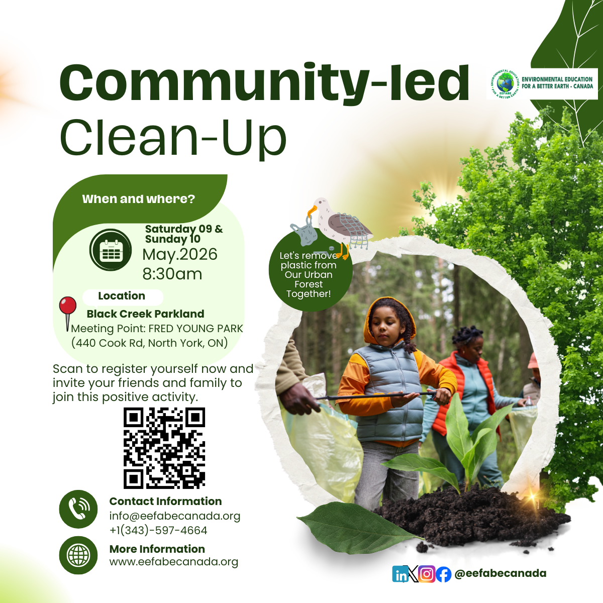 community cleanup at Black Creek Parkland