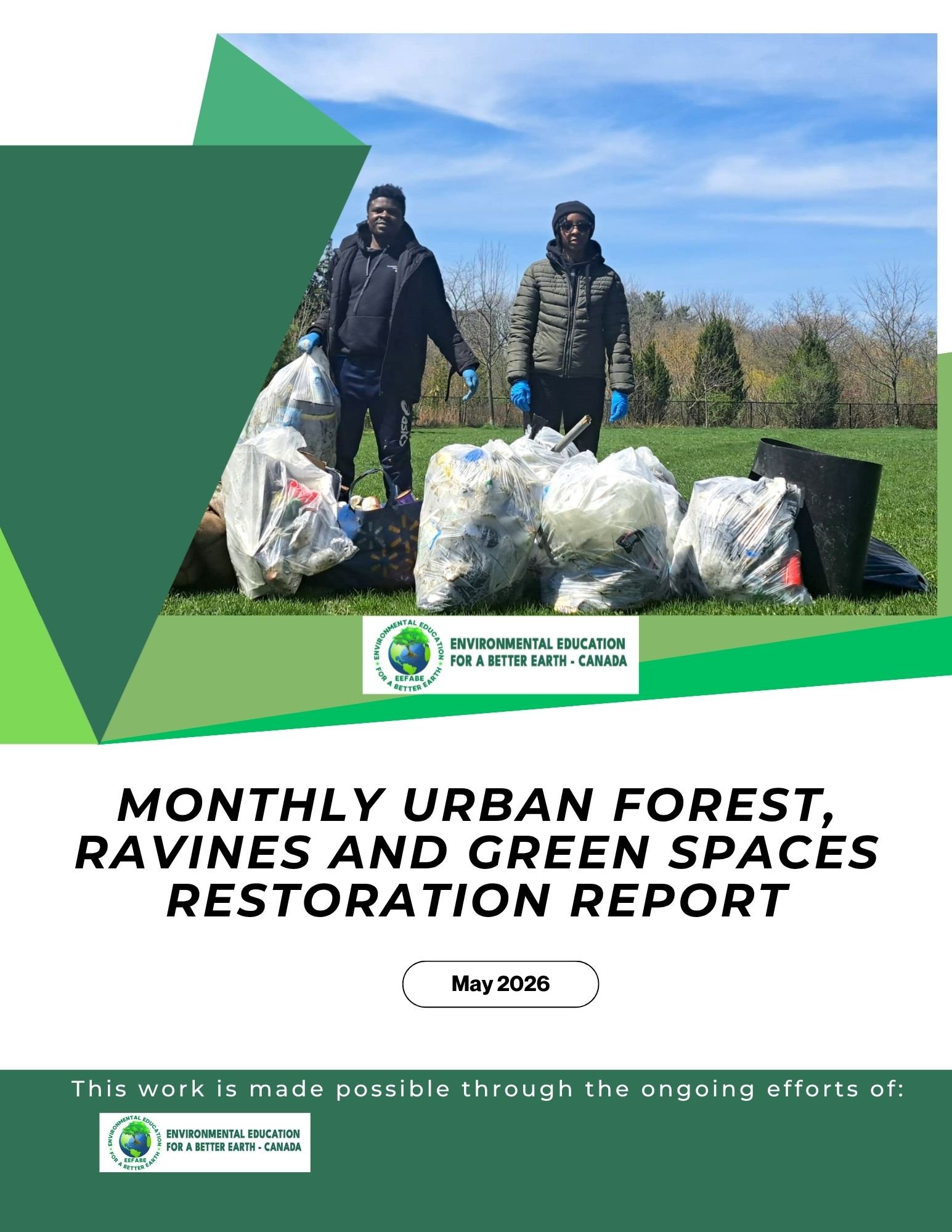 May Report: Urban Forest Restoration – 1 Tonne Plastic Removal